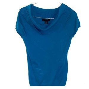 Express short sleeve sweater off shoulder cowl